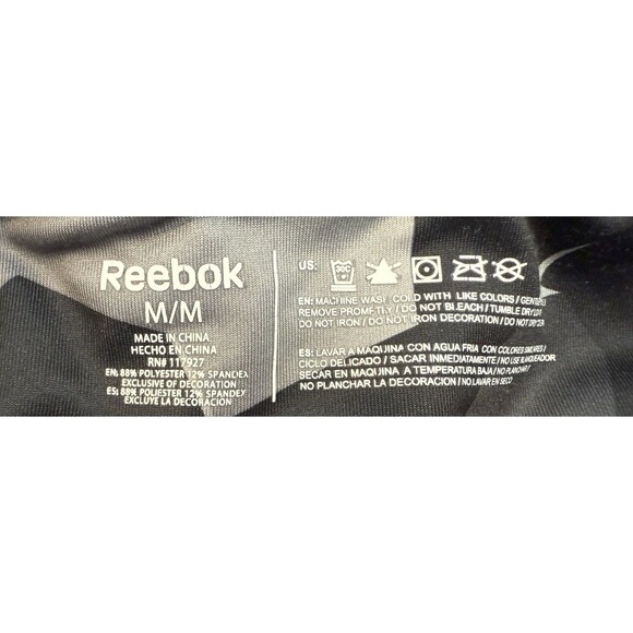 Reebok Geo Camo Leggings M Black Gray Techwear Athleisure Street Style Fall 2025 - Picture 6 of 6